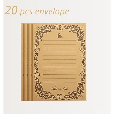 5 stuks Vintage Cadeaupapier Envelop Schrijfpapier met Sluitstickers voor Ansichtkaart Wenskaart Huwelijksuitnodiging beige