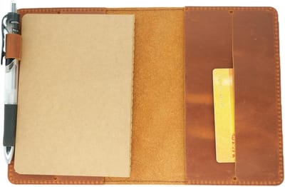 Vervangbare leren planner cover voor A6 notitieboekjes, geschikt voor Hobonichi Cousin, Stalogy en Midori, ideaal voor reisjournalen en notities, 10.5cm x 14.8cm