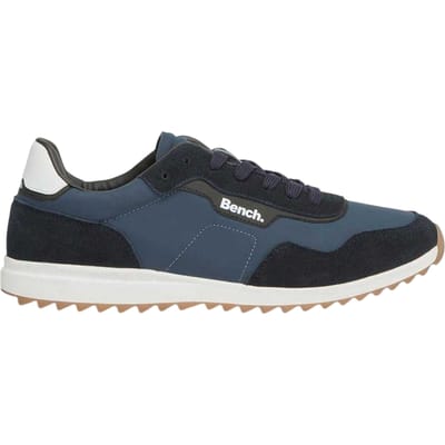 Bench Heren Brooke suède platte sportschoenen (Marine)