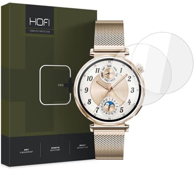 Beschermfolie HOFI Glass PRO+ voor Huawei Watch GT 5 41mm, Set van 2 stuks, Gehard Glas