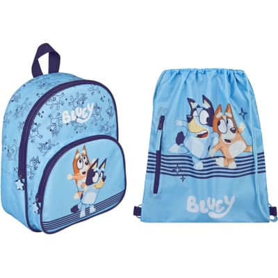 Bluey tassenset; rugzak en gymtas