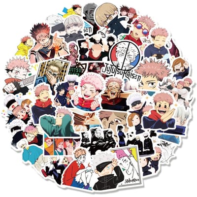 50 100 Stuks Anime Jujutsu Kaisen Stickers Graffiti Japanse Decal Voor Laptop Skateboard Auto Fiets Motorfiets Notitieboek Speelgoed Cadeau
