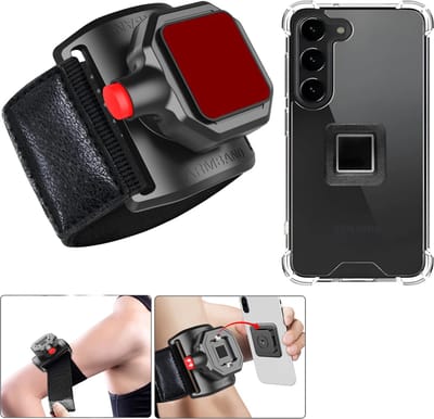 Sportarmband Met Magneet met Backcover Hoesje Geschikt voor: Samsung Galaxy S25 - Polsband - Sportband - Hardloop Armband - Bevestiging Pols of Arm - Hardlopen - Hardloopband