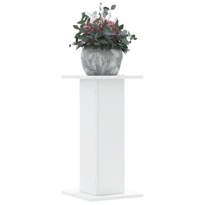 vidaXL - Plantenstandaards - 2 - st - 30x30x60 - cm - bewerkt - hout - wit