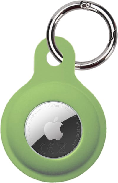 Hoesje Geschikt voor Apple AirTag 2 Sleutelhanger Hoesje Siliconen Hanger - Hoesje Geschikt voor Apple AirTag 2e generatie Hanger Sleutelhanger Hoesje - Lichtgroen