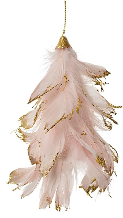 Clayre & Eef Decoratie Hanger Bloem 14x11x7 cm Roze Velours