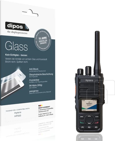 dipos – 2x Pantserfolie geschikt voor Hytera HP565 | 9H Screenprotector
