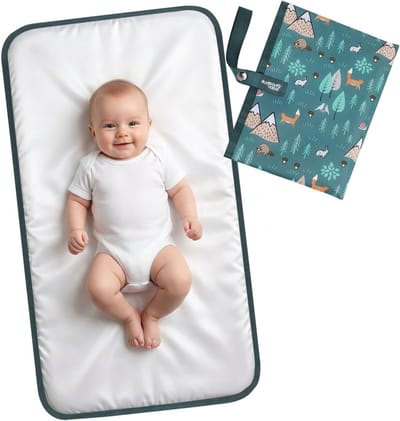 Draagbaar Luierverschoningspad - Aankleedkussen Baby - Luierverschonen Onderweg - Waterdicht en Afveegbaar - 65 x 38 cm - Bos