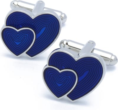 Manchetknopen - Harten Hartjes Blauw