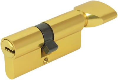 Domino® Cilinderslot Profielcilinder HOMER 31/31K - Deurslot - Deurknop, knopcilinder - incl. 5 sleutels - Insteekslot - Voordeurslot Veiligheidscilinder Vernikkeld - Meer dan 25.000 cycli - Goud