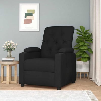 Relaxstoel - Comfortstoel - Ontspannen - Handmatig verstelbaar - 73 x 94 x 99 cm - Zwart