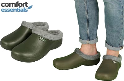 Klompen Heren - Tuinklompen Heren - Gevoerd - Groen - Maat 44 - Clogs - Tuinschoenen