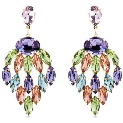 Boucles d'oreilles Luxenter avec cristal multicolore finition or 18k - Imkas pur