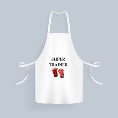 Akyol - super trainer Keukenschort - Sport - coach - boxing - trainer - geschenk - verjaardag - love gift - 82 bij 71 cm