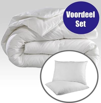Voordeelset 4 Seizoenen Dekbed + 1 Hoofdkussen 140 x 200 cm