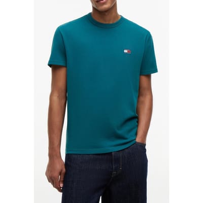 Tommy Hilfiger Regular Badge Tee Ex Polar Teal Größe: M | Basic T-Shirts Outlet | Herren | Cyan