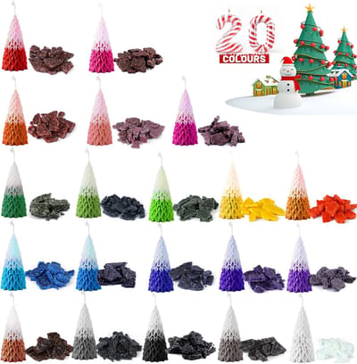 Kaarsverf Set 20 Kleuren - DIY Kaarskleuren voor Sojawas en Bijenwas