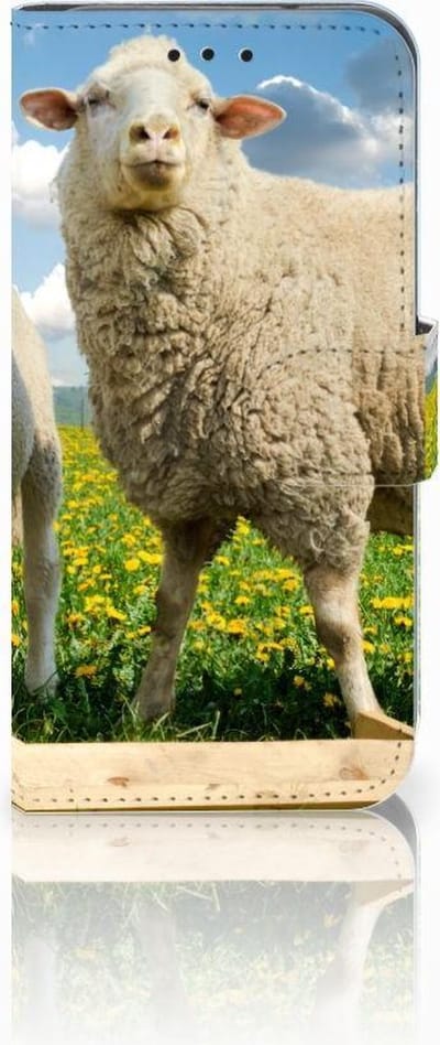 Samsung Galaxy S10e Telefoonhoesje met Pasjes Schaap en Lammetje
