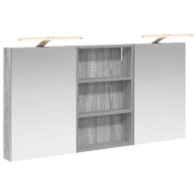 vidaXL - Badkamerkast - set - 3 - st - 120 - x - 10,5 - x - 60,5 - cm - Bewerkt - hout