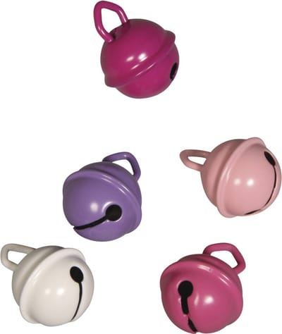 Rayher Metalen belletjes - 5x stuks -roze mix 15 mm - knutselen - Kerst kersmuts belletjes - Kattenbellen - Hobby