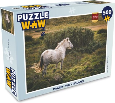 Puzzel Paard - Wit - IJsland - Legpuzzel - Puzzel 500 stukjes
