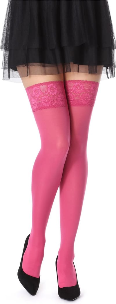 Bellivalini Dames Hold-Up Kousen - 40 Denier - licht glanzend - elastisch - Polyamide - BLV-FI-1004 - Fuchsia - XS-S