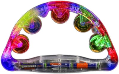 Tamboerijn met Licht - Ritme Instrument - Muziek Maken - Drie Lichtstanden - 26.7 cm - Multicolor