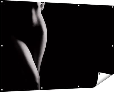 Gards Tuinposter Naakte Vrouw Lichaam - Erotiek - 150x100 cm - Tuindoek - Tuindecoratie - Wanddecoratie buiten - Tuinschilderij