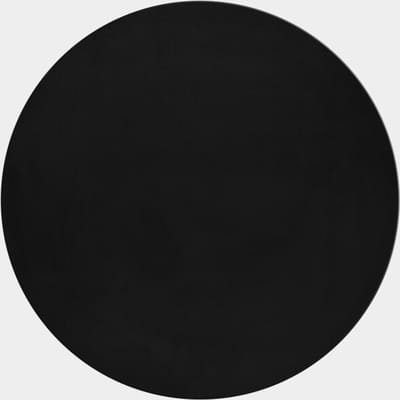 Pouffy Fluffy - Hoogpolig Rond Vloerkleed - Uni Kleur -Zwart - Woonkamer Tapijt - Katoenen Rug- 160 CM Ø