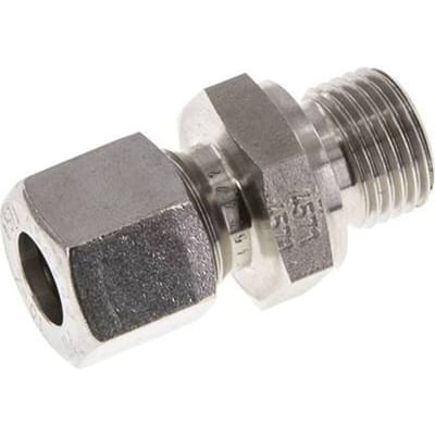 M16x1.5 Buitendraad x 10L RVS Rechte Snijring Koppeling 315 Bar DIN 2353 - FL2S-MC-ST-M16-10-L