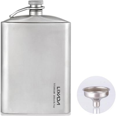 Lekvrije titanium fles Alcohol Whiskey Wijnfles voor buiten kamperen Backpacken Reizen 200ml