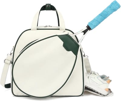 Waterbestendige Tennisracket Schoudertas met Apart Schoenencompartiment en Geïsoleerde Bekerhouder voor Sportliefhebbers en Tennis Enthousiastelingen