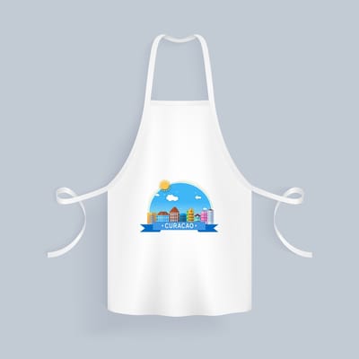 Akyol - curacao Keukenschort - Wereld - vakantieliefhebber - antillen - handelskade - 82 bij 71 cm