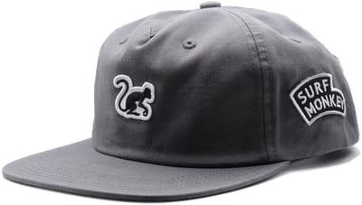 Surf Monkey 5-panel pet voor heren/dames - 100% biologisch katoen - One size (grijs)