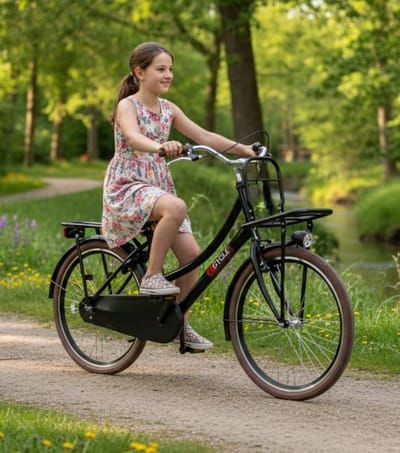 2Cycle Transportfiets kinderfiets 26 inch (10 tot 12 jaar) voor Meisjes Zwart