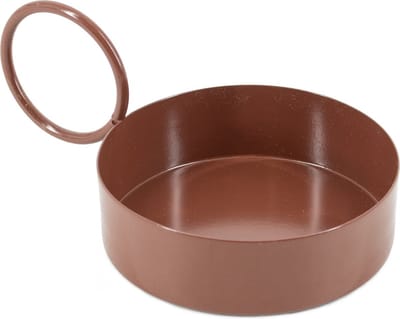 HomeBound by KY | Schaaltje metaal met handvat roest | 9x3x6cm | metalen schaaltje