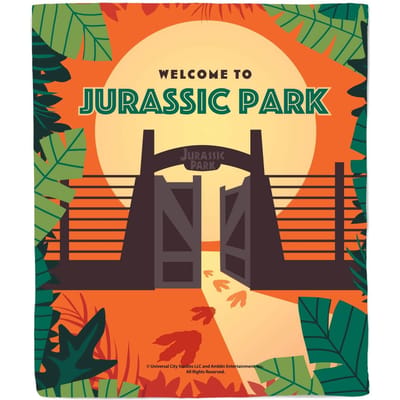 Jurassic Park Gates Fleece Blanket - M