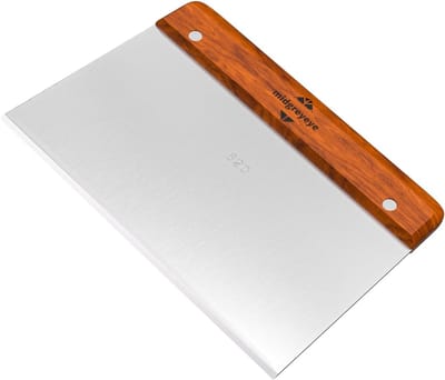 Thijox - Premium Bankschraper Deegsnijder Groot met Houten Handvat - Deegschraper Deegkaart Deegspatel Schraper Keuken Voor Cake, Pizza, Taart, Bakger