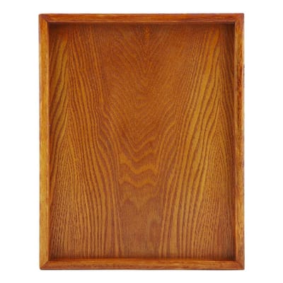 Dailygoods- Dienblad Houten 30 x 24 cm - Rechthoekig - Antislip - Voor Presentatie - Lichtgewicht - Duurzaam Hout - Servies