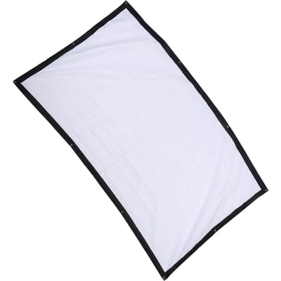 Écran de cinéma d'extérieur pliable et anti-plis de 100 pouces, 16:9 Rideau portable pour home cinéma white
