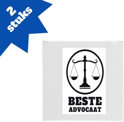 Akyol - beste advocaat brillendoekjes - Beste advocaat - collega - cadeau - 17,8 bij 17,8 cm - 2 stuks