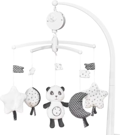 Mobiel - Boxmobiel - Babymobiel - Bedmobiel - Muziekmobiel - Chao Chao - Panda - Box - Wieg - De figuren die aan de mobiel zitten kunnen los als speelgoed gebruikt worden.
