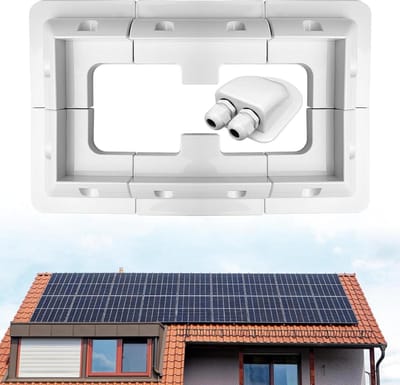 Zonnepaneelhouder Set - Montagebeugels Zonnepaneel - Zonne-energie Installeren - Hoogwaardig UV-bestendig Kunststof - 7 Stuks - Wit
