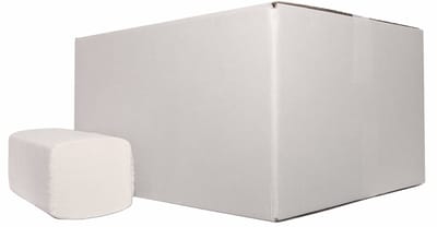 Papieren handdoekjes 2-laags - verpakking 3200 vellen - Z vouw - cellulose wit - 21x24 cm