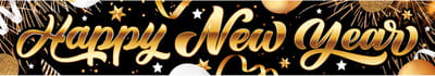 Fiestas Guirca - Spandoek Happy New Year - 290 x 50 cm