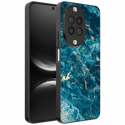 Geschikt voor Huawei Nova 14 Telefoonhoesje met marmer opdruk - TPU backcover case blue marble design - Blauw - Smartphonica geschikt voor Huawei Nova 14
