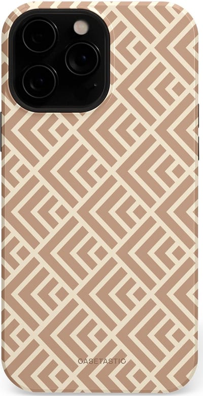 Casetastic Hoesje Geschikt voor Apple iPhone 13 Pro Max Magsafe - Stijlvolle Beschermende Duo-layer Case - Abstract Zand Kunst