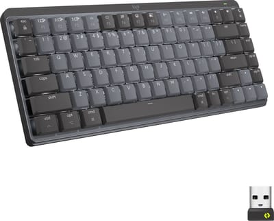Logitech MX Mechanical Mini Minimalist Draadloos Illuminated Performance Toetsenbord Graphite - Clicky - US - Toetsenbord - Engels (US international) - Zwart