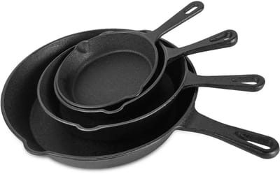 Pannenset - Gietijzer - Koekenpan - Pannenkoekpan - Pannenset - Keuken - 4 Stuks - 14/16/20/26 cm