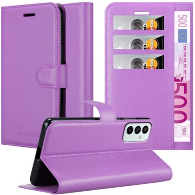 Cadorabo Hoesje geschikt voor Samsung Galaxy M23 5G in MANGAAN PAARS - Beschermhoes met magnetische sluiting, standfunctie en kaartvakje Book Case Cover Etui